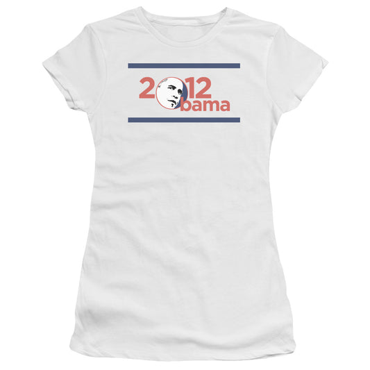 Obama 2012 - Short Sleeve Junior Sheer - White T-shirt
