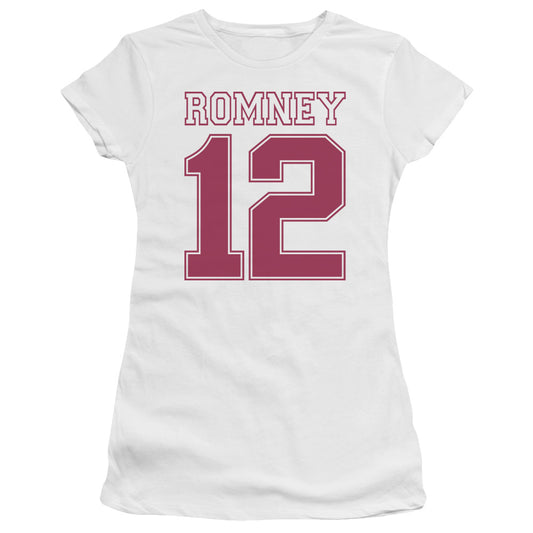 Romney 12 - Short Sleeve Junior Sheer - White T-shirt