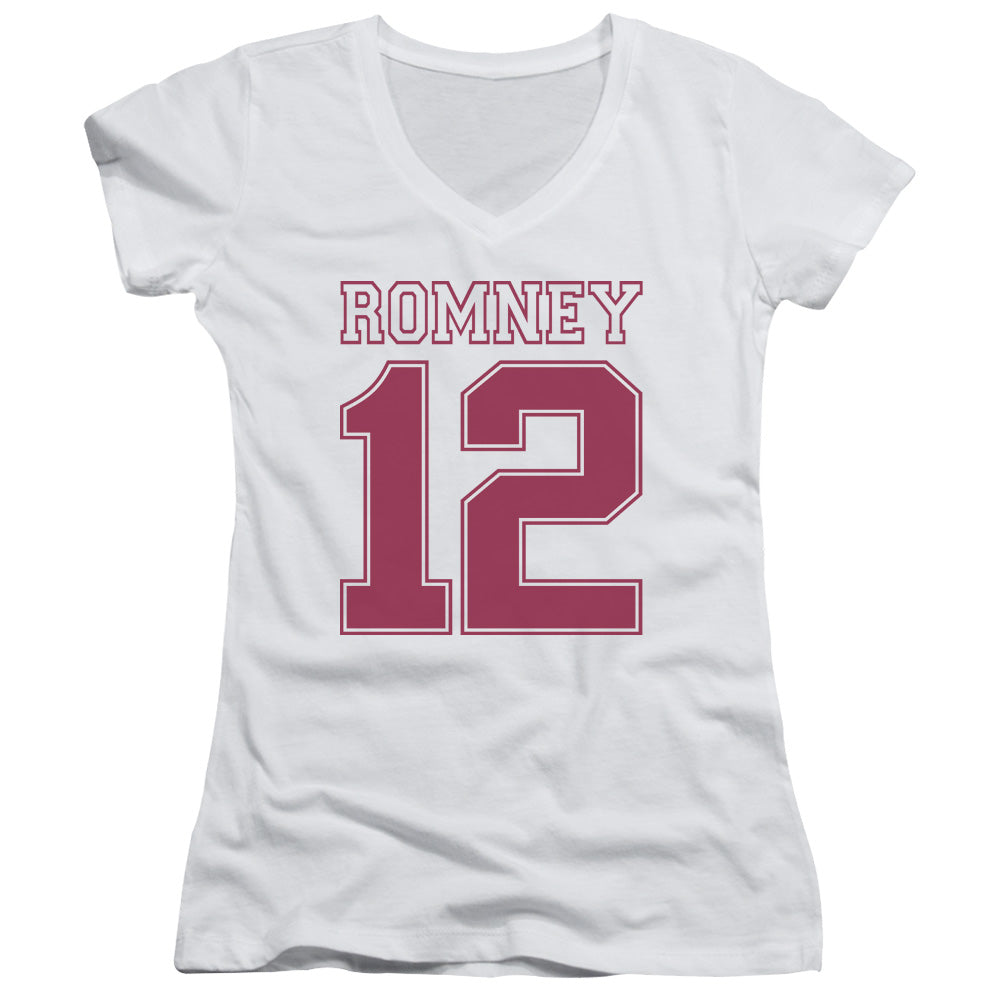 Romney 12 - Junior V-neck - White