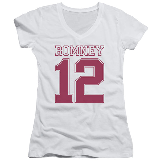 Romney 12 - Junior V-neck - White