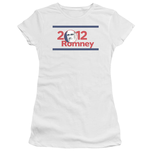 2012 Romney - Short Sleeve Junior Sheer - White T-shirt