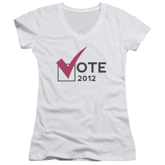 Vote 2012 - Junior V-neck - White
