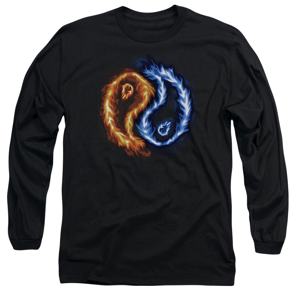 Flame Yang - Long Sleeve Adult 18 - 1 - Black T-shirt