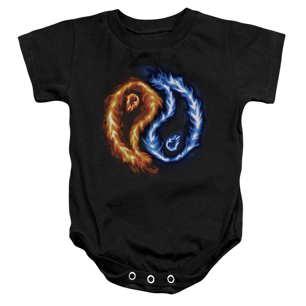 Flame Yang-infant Snapsuit - Black