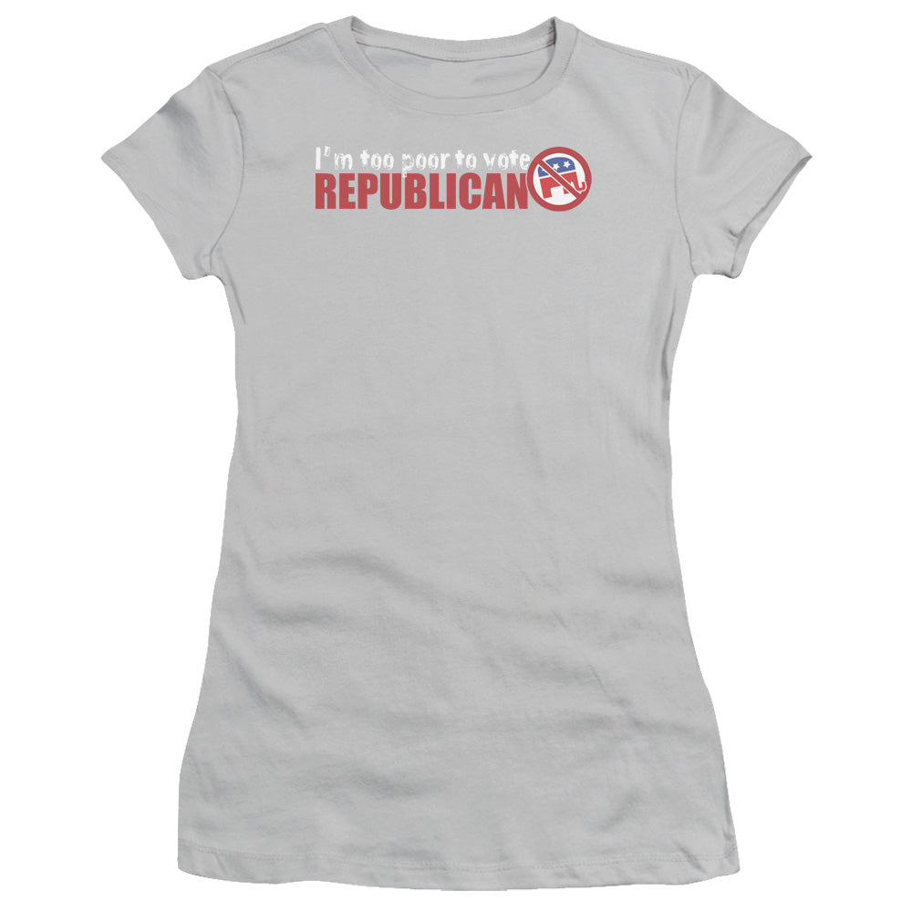 Too Poor - Short Sleeve Junior Sheer - Silver T-shirt