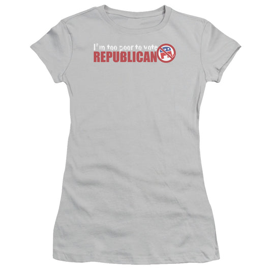 Too Poor - Short Sleeve Junior Sheer - Silver T-shirt