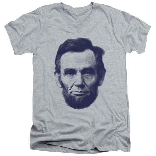 Abe - Short Sleeve Adult V-neck - Athletic Heather T-shirt