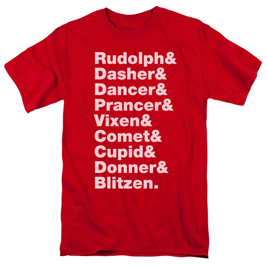 Reindeer - Short Sleeve Adult 18 - 1 - Red T-shirt