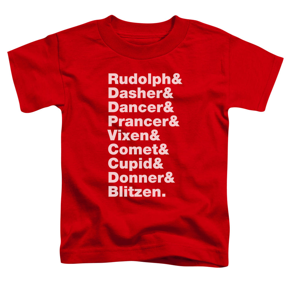 Reindeer - Short Sleeve Toddler Tee - Red T-shirt
