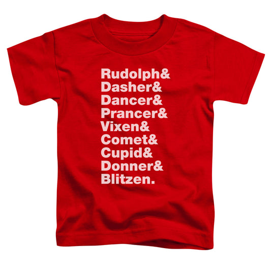 Reindeer - Short Sleeve Toddler Tee - Red T-shirt