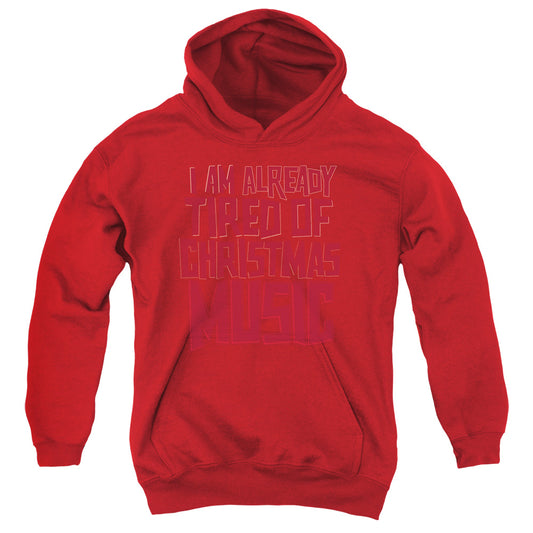 Tired Tunes - Youth Pull-over Hoodie - Red