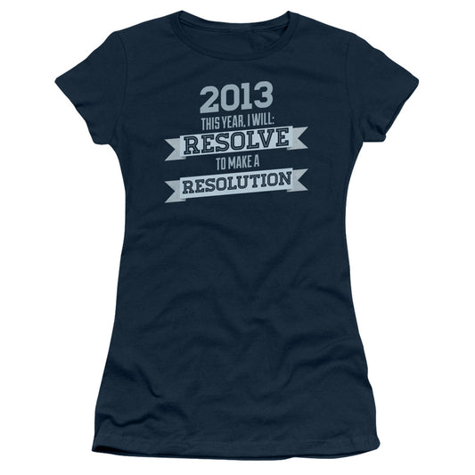 Resolve - Short Sleeve Junior Sheer - Navy T-shirt