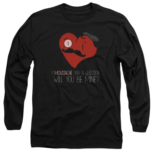 Popping The Question - Long Sleeve Adult 18 - 1 - Black T-shirt