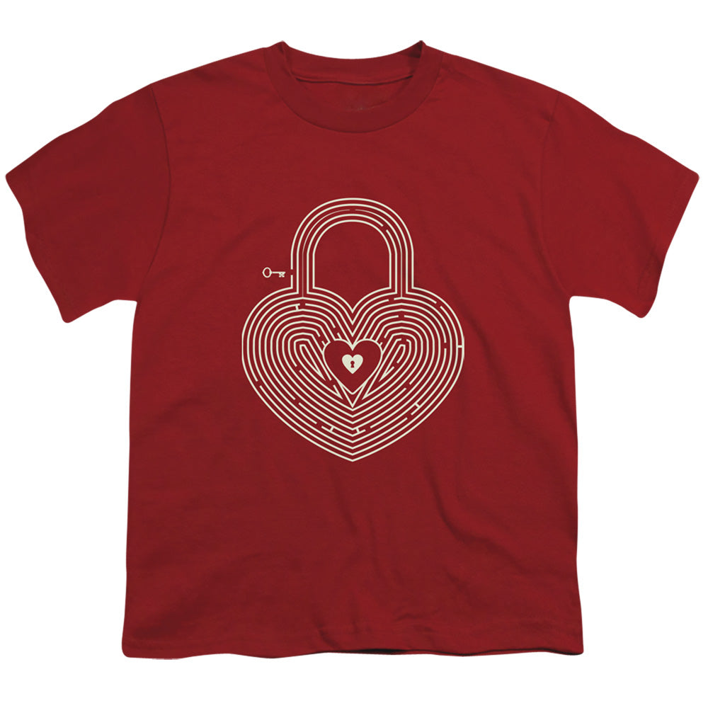Key To My Heart - Short Sleeve Youth 18 - 1 - Cardinal T-shirt