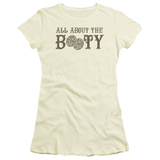The Booty - Short Sleeve Junior Sheer - Cream T-shirt