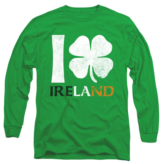 I Love Ireland - Long Sleeve Adult 18 - 1 - Kelly Green T-shirt