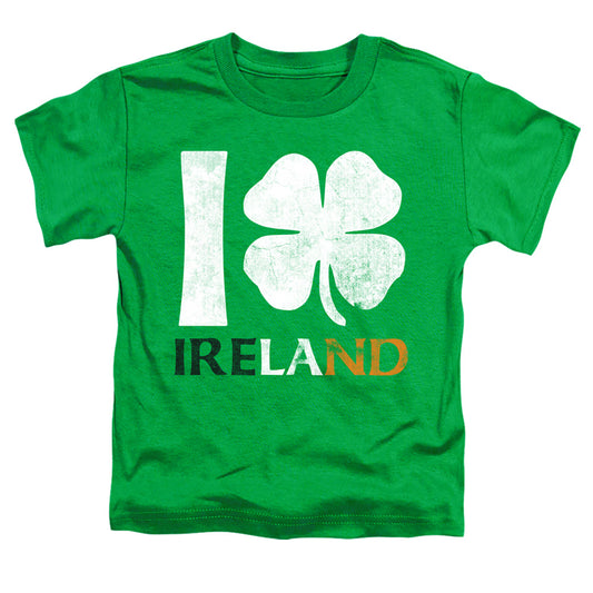 I Love Ireland - Short Sleeve Toddler Tee - Kelly Green T-shirt