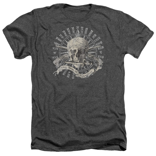 Here There Be Pirates - Adult Heather - Charcoal