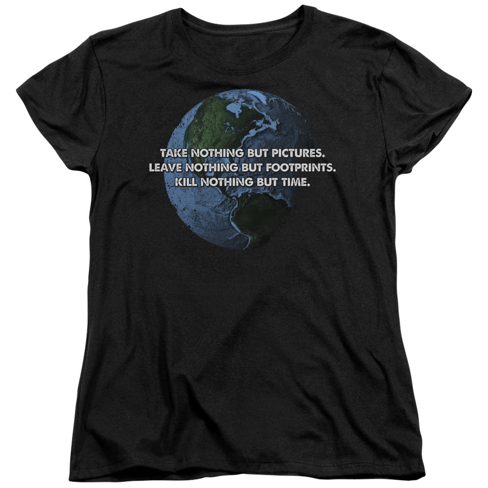 Take Nothing - Short Sleeve Womens Tee - Black T-shirt