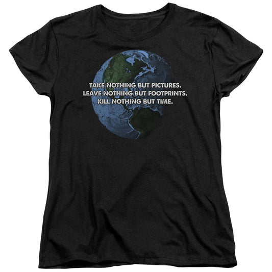 Take Nothing - Short Sleeve Womens Tee - Black T-shirt