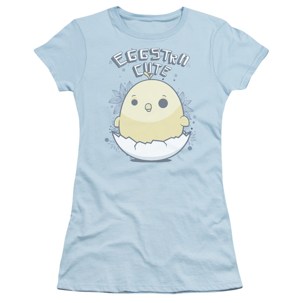 Eggstra Cute - Short Sleeve Junior Sheer - Light Blue T-shirt