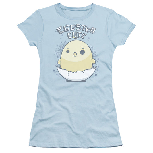 Eggstra Cute - Short Sleeve Junior Sheer - Light Blue T-shirt