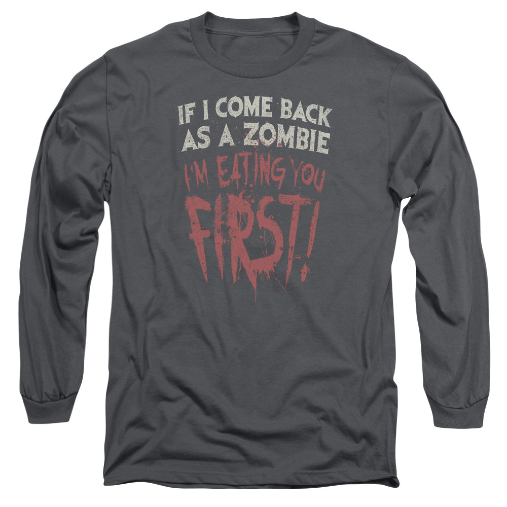 You First - Long Sleeve Adult 18 - 1 - Charcoal T-shirt