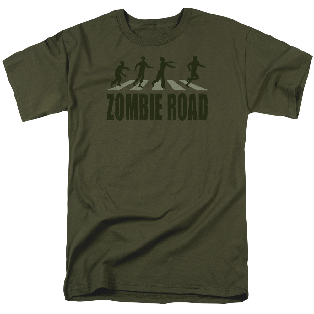 Zombie Road - Short Sleeve Adult 18 - 1 - Military Green T-shirt