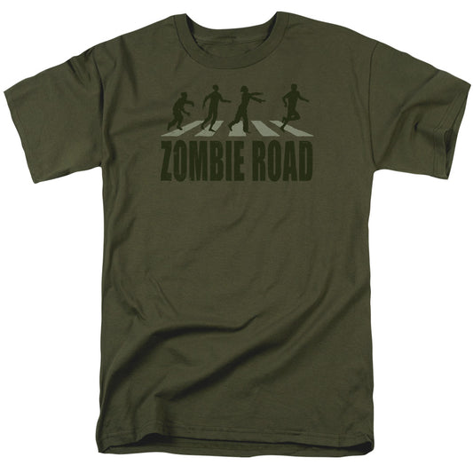 Zombie Road - Short Sleeve Adult 18 - 1 - Military Green T-shirt