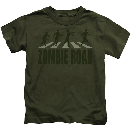 Zombie Road - Short Sleeve Juvenile 18 - 1 - Military Green T-shirt