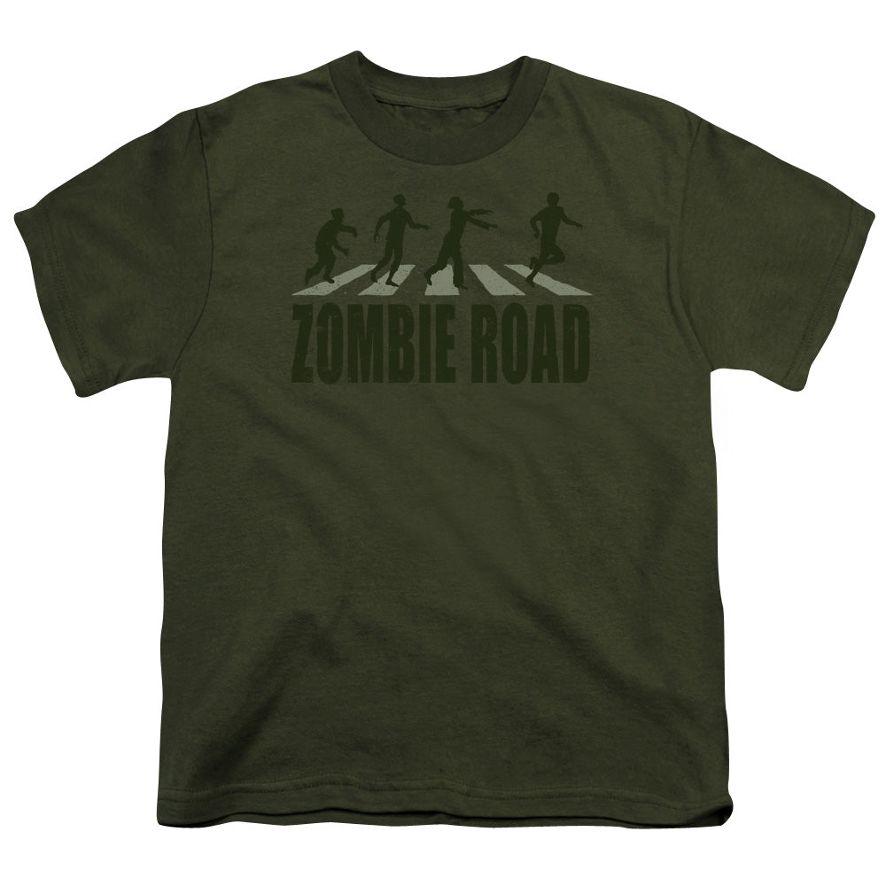 Zombie Road - Short Sleeve Youth 18 - 1 - Military Green T-shirt
