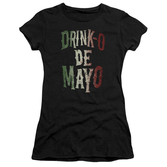 Drink O - Short Sleeve Junior Sheer - Black T-shirt