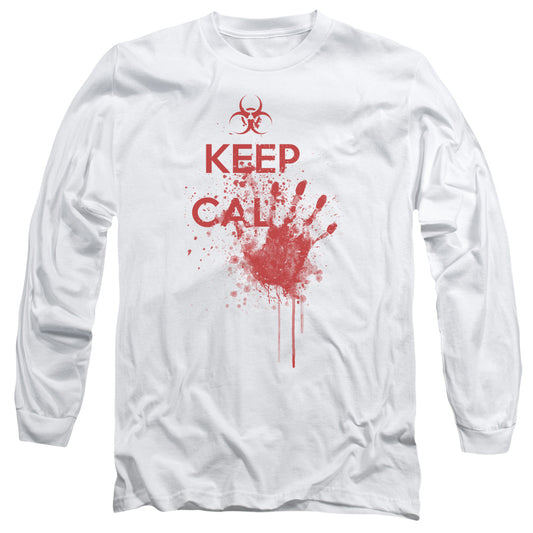 Keep Cal - Long Sleeve Adult 18 - 1 - White T-shirt