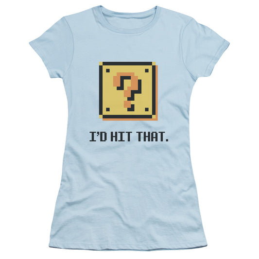 Id Hit That - Short Sleeve Junior Sheer - Light Blue T-shirt