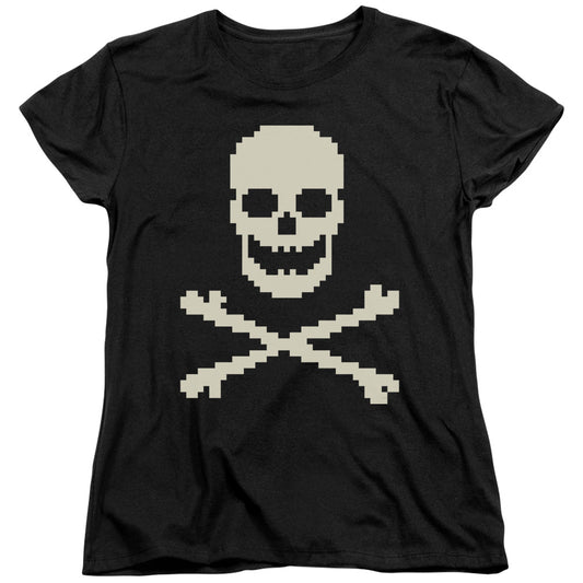 8 Bit Roger - Short Sleeve Womens Tee - Black T-shirt