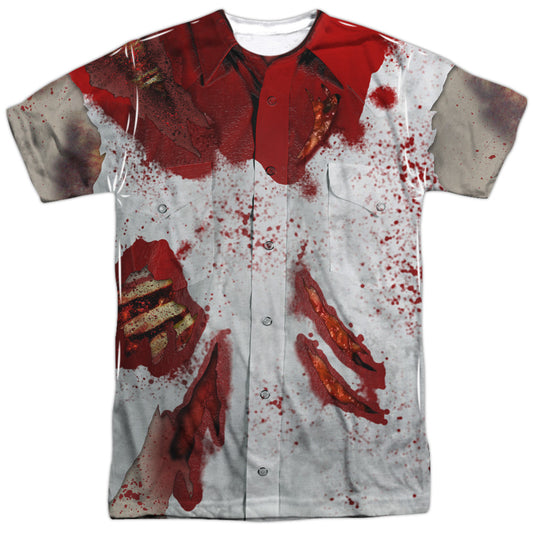 Rippied Zombie - Short Sleeve Adult Poly Crew - White T-shirt