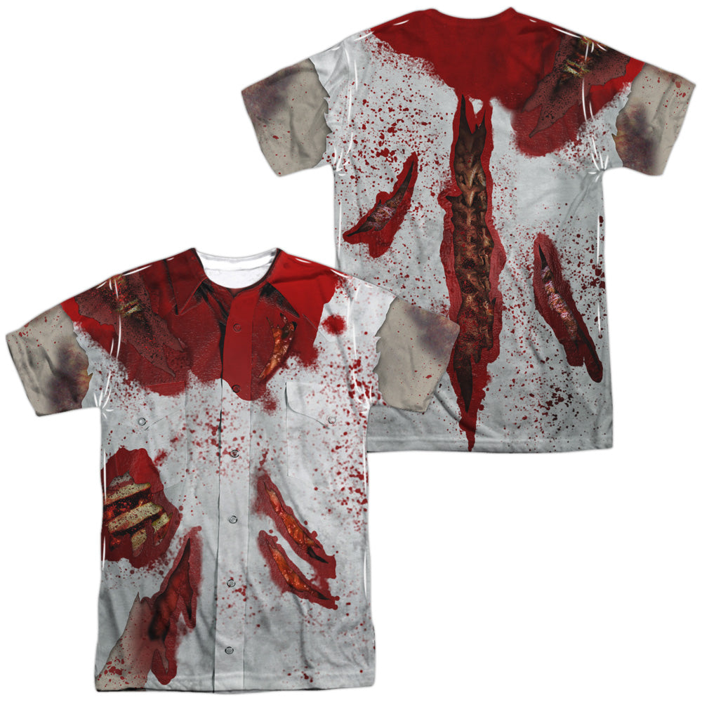 Rippied Zombie (Front - Back Print) - Short Sleeve Adult Poly Crew - White T-shirt