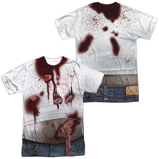 Zombie Slob (Front - Back Print) - Short Sleeve Adult Poly Crew - White T-shirt