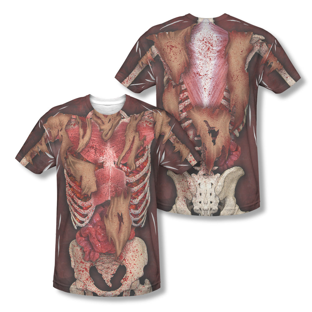 Skinny (Front - Back Print) - Adult Poly/cotton Short Sleeve Tee - White T-shirt