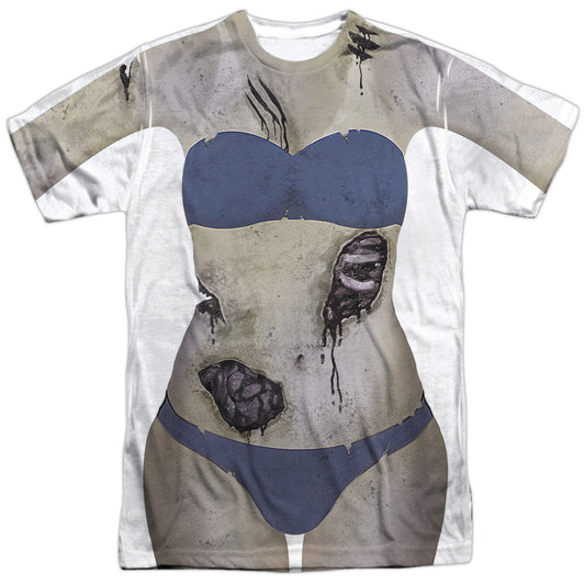 Bikini Zombie - Short Sleeve Adult Poly Crew - White T-shirt