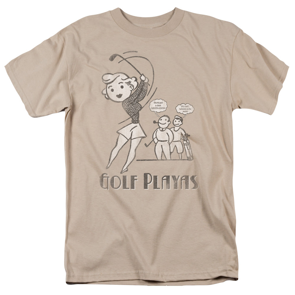 Golf Playas - Short Sleeve Adult 18 - 1 - Sand T-shirt