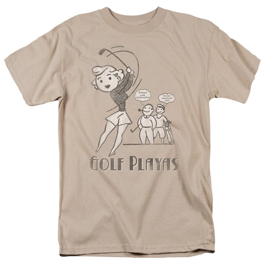 Golf Playas - Short Sleeve Adult 18 - 1 - Sand T-shirt
