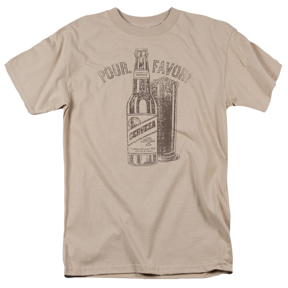Pour Favor - Short Sleeve Adult 18 - 1 - Sand T-shirt