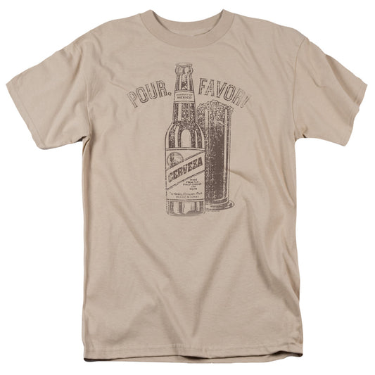 Pour Favor - Short Sleeve Adult 18 - 1 - Sand T-shirt