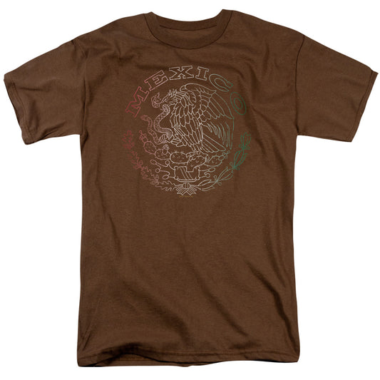 Mexico Flag Logo - Short Sleeve Adult 18 - 1 - Coffee T-shirt