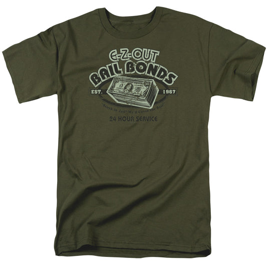 E - Short Sleeve Adult 18 - 1 - Military Green T-shirt