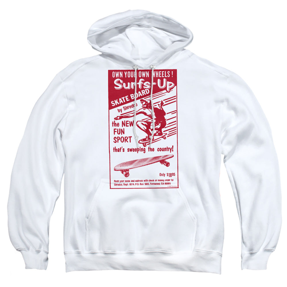 Surfs Up - Adult Pull-over Hoodie - White