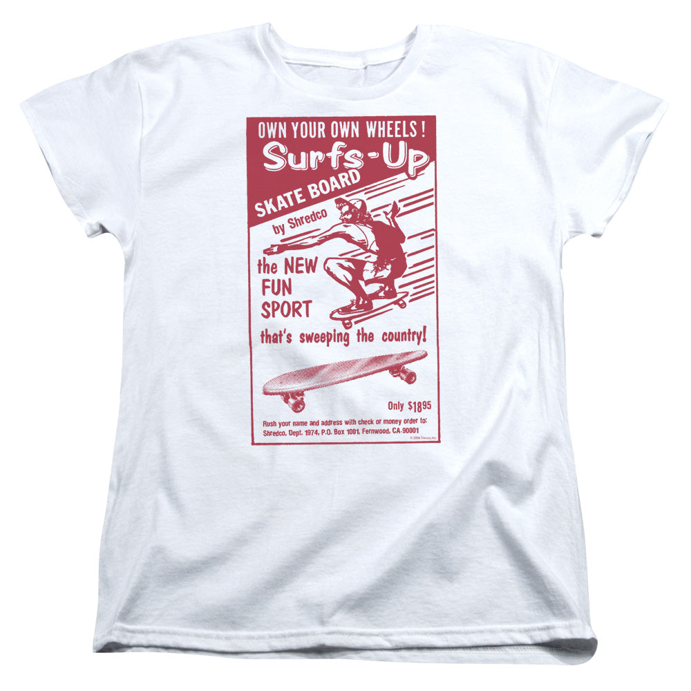 Surfs Up - Short Sleeve Womens Tee - White T-shirt