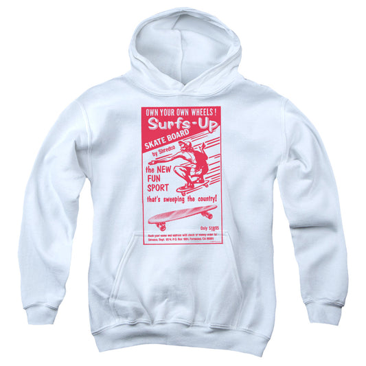 Surfs Up - Youth Pull-over Hoodie - White
