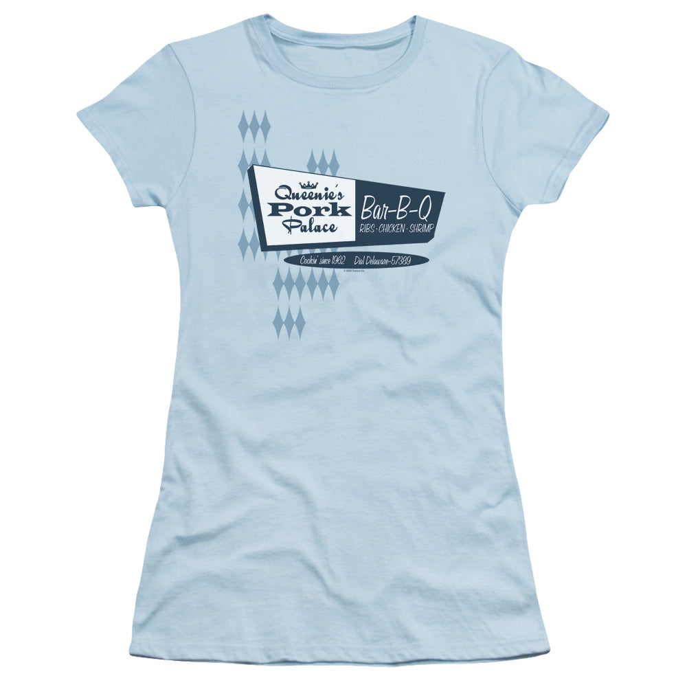 QUEENIES PORK PLACE -   JUNIOR SHEER - LIGHT BLUE T-Shirt